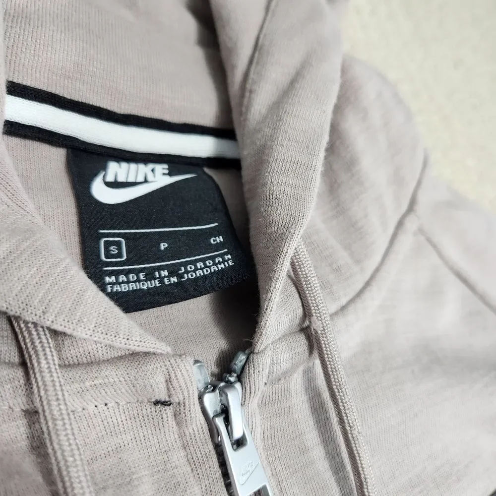 Nike Optic Full Zip Hoodie Women S‎ Gray Athleisure Workout Training Sweatshirt